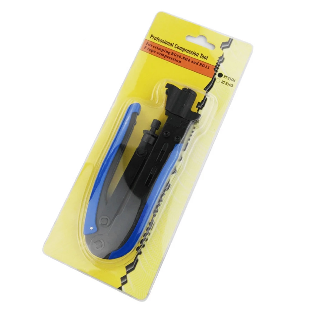 F BNC RCA Extrusion Pliers Cable TV Connector Crimping Coaxial Tool 5 7 9F Head RG59  RG6  RG11 Cable Compression Tool