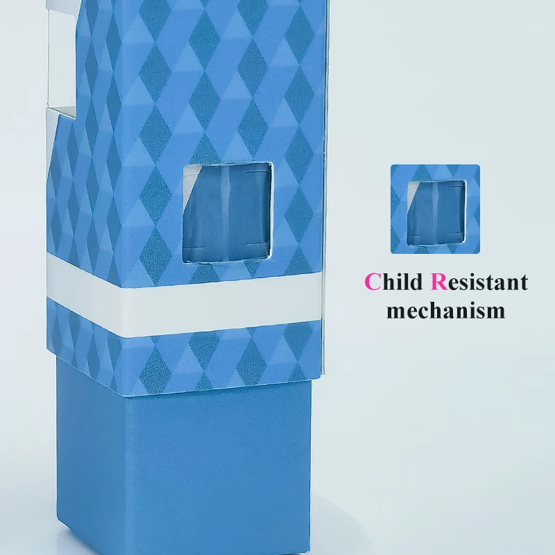 Wholesale Child-Resistant  Telescopic Box 1ML Cartridge Box with Foam Insert Gold Foil Printing For 0.5ml Cartridges