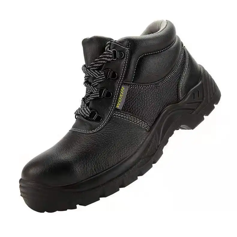 Genuine Leather Steel Toe Anti-static zapatos de seguridad safety shoes with S3 SRC Standard From Gaomi Manufacturer