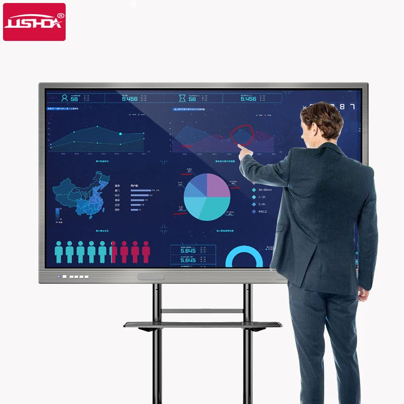 65 75 86 98 Inch smart screens Infrared interactive flat panel blackboard led touch screen office white board