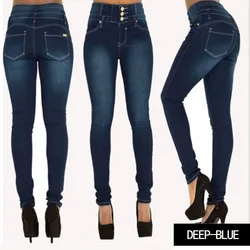 Женские джинсы с завышенной талией узкие джинсы для женщин