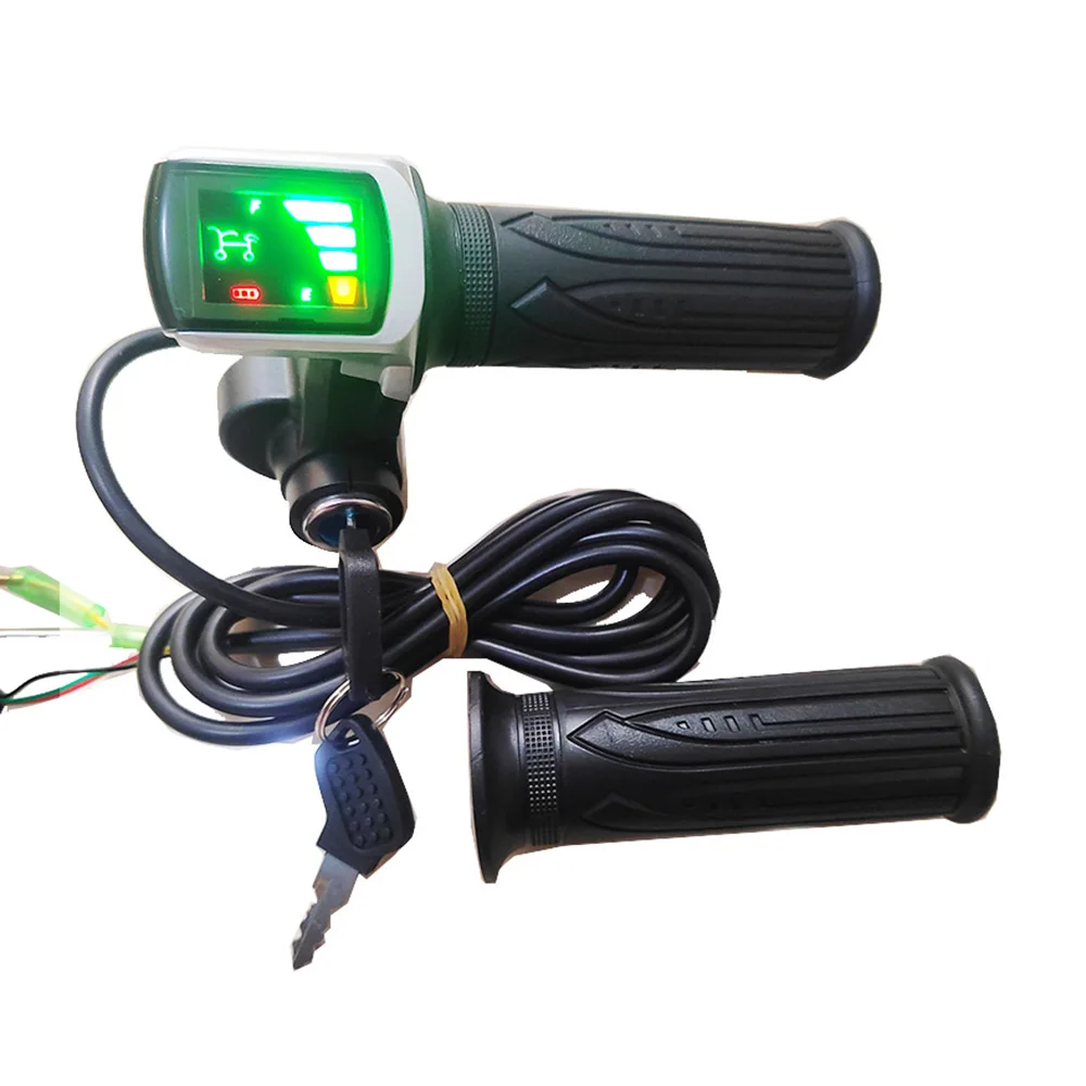 24V 36V 48V Electric Bicycle/Scooter e-bike Parts Twist Throttle Accelerator Gas with LCD Display and Key Lock