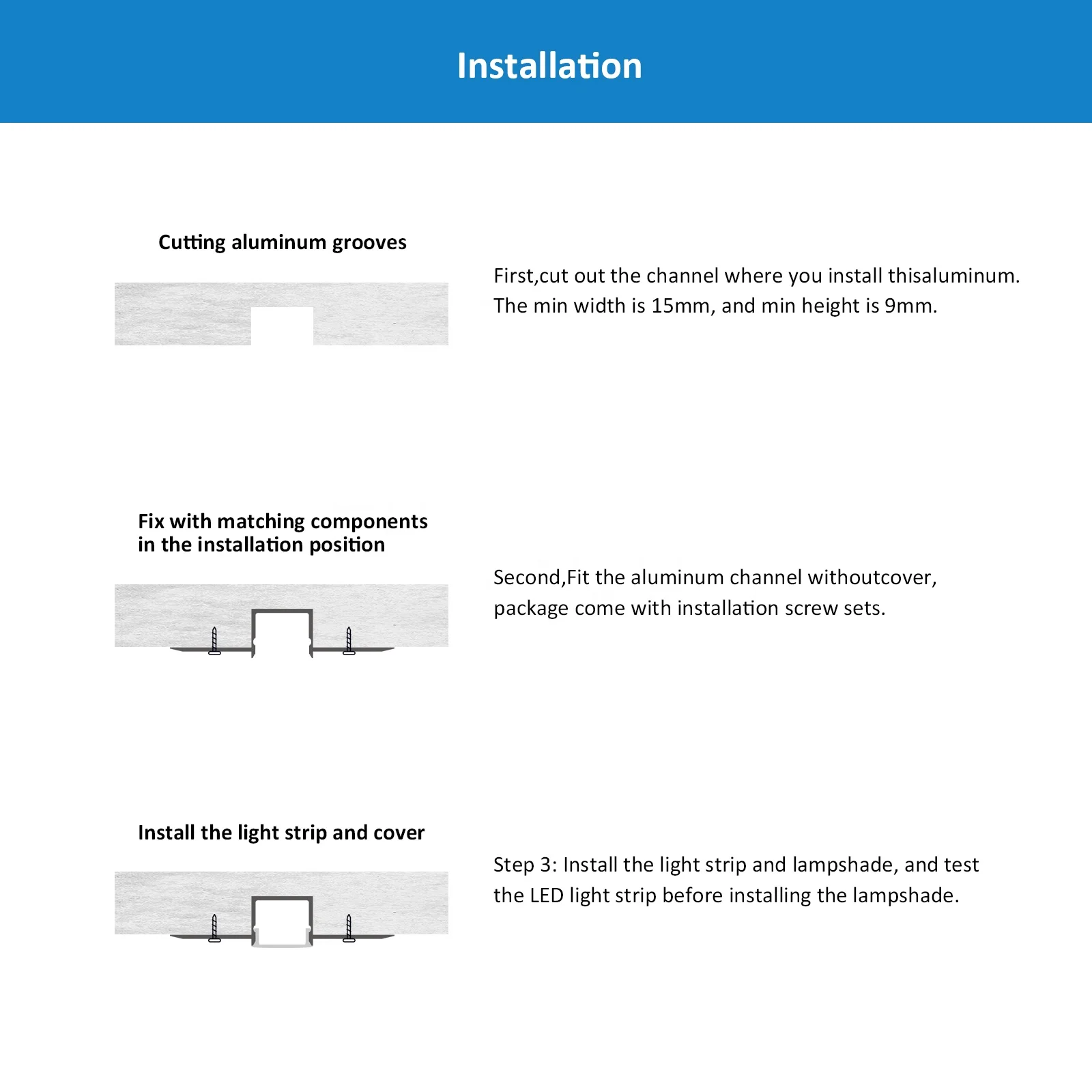 Led Ceiling Profile Alu 030C  Recessed Ceiling Drywall Curved Led Aluminum Profile