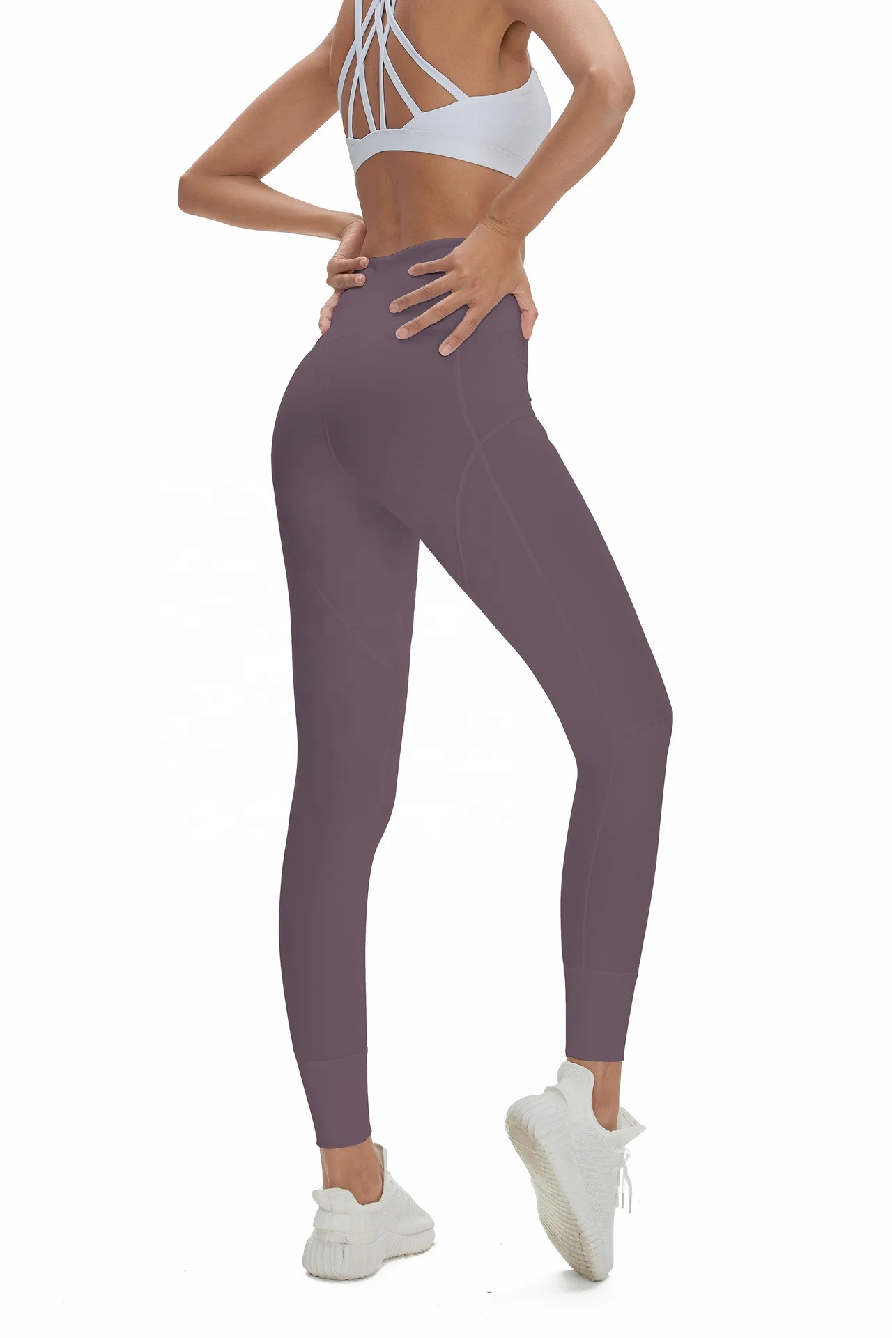 Leggings Women Sport Fitness Lady V Waist Soft Gym Slim Fit Running Tights Yoga Pants