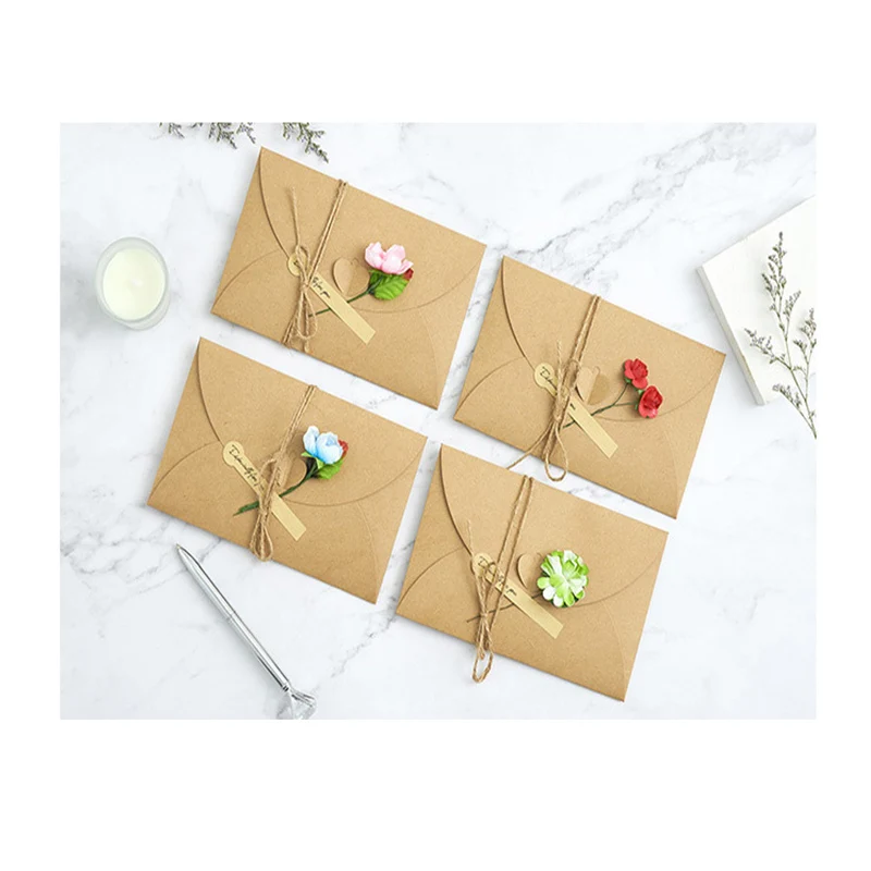 
Wholesale Custom Logo Sample Blank Design Wedding Greeting Thank You Gift Notes Cards with Envelopes and Pack 