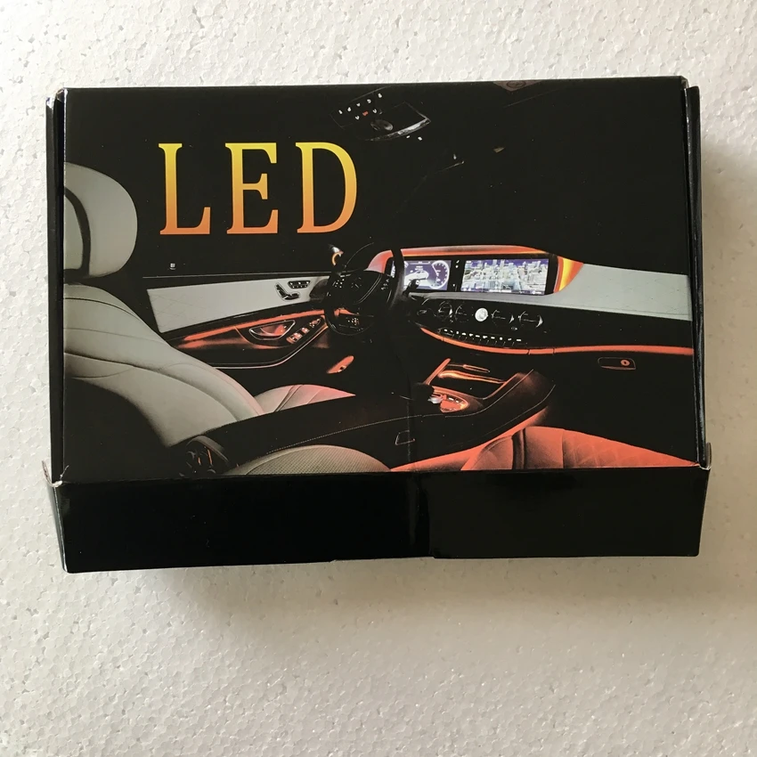 Car lights 12V El Wire Flexible Rope Neon Tube Line Glow Salon Flat Auto Led Strips Ambient Light Car Pathway Lighting