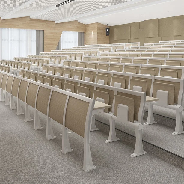 Economic And Practical Double Student Desk High School Folding Lecture Hall Table And Chair