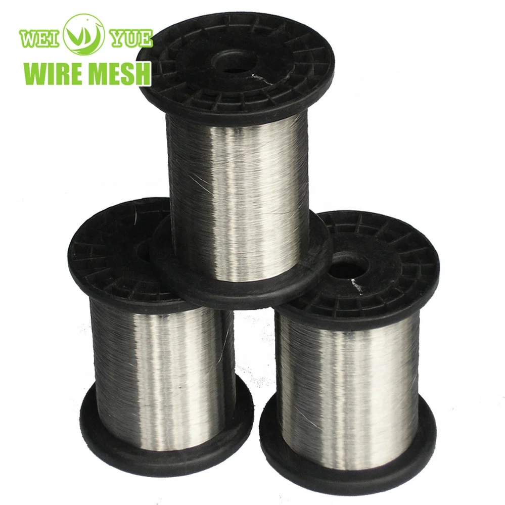 SS304 Stainless Steel Knit Ultra Fine Wire 0.025mm With Special Plastic Spool