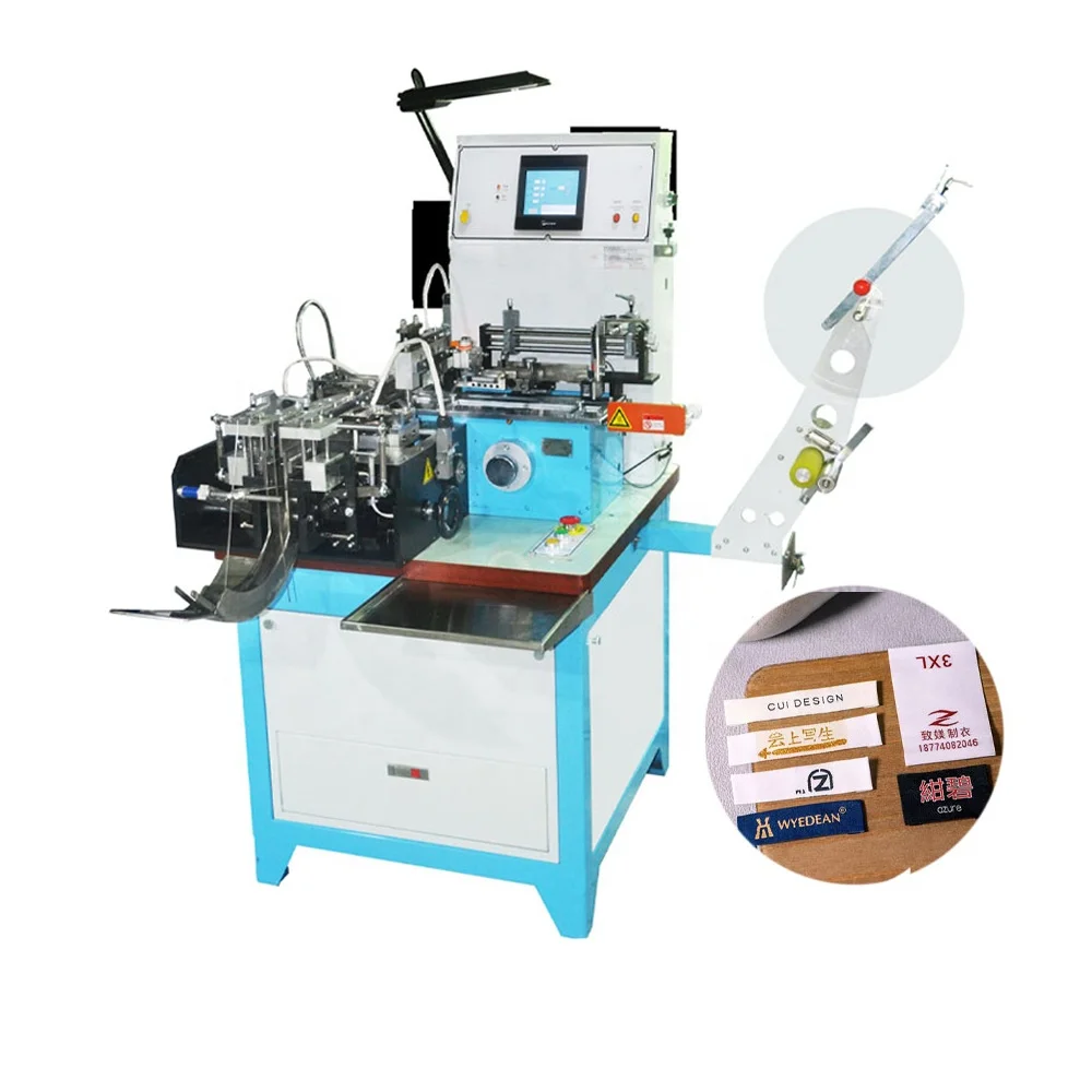 label loom Numerical controlled ultrasonic printed label cutting machine with Hot and Cold Cutting Knife, Woven Labels and Cot