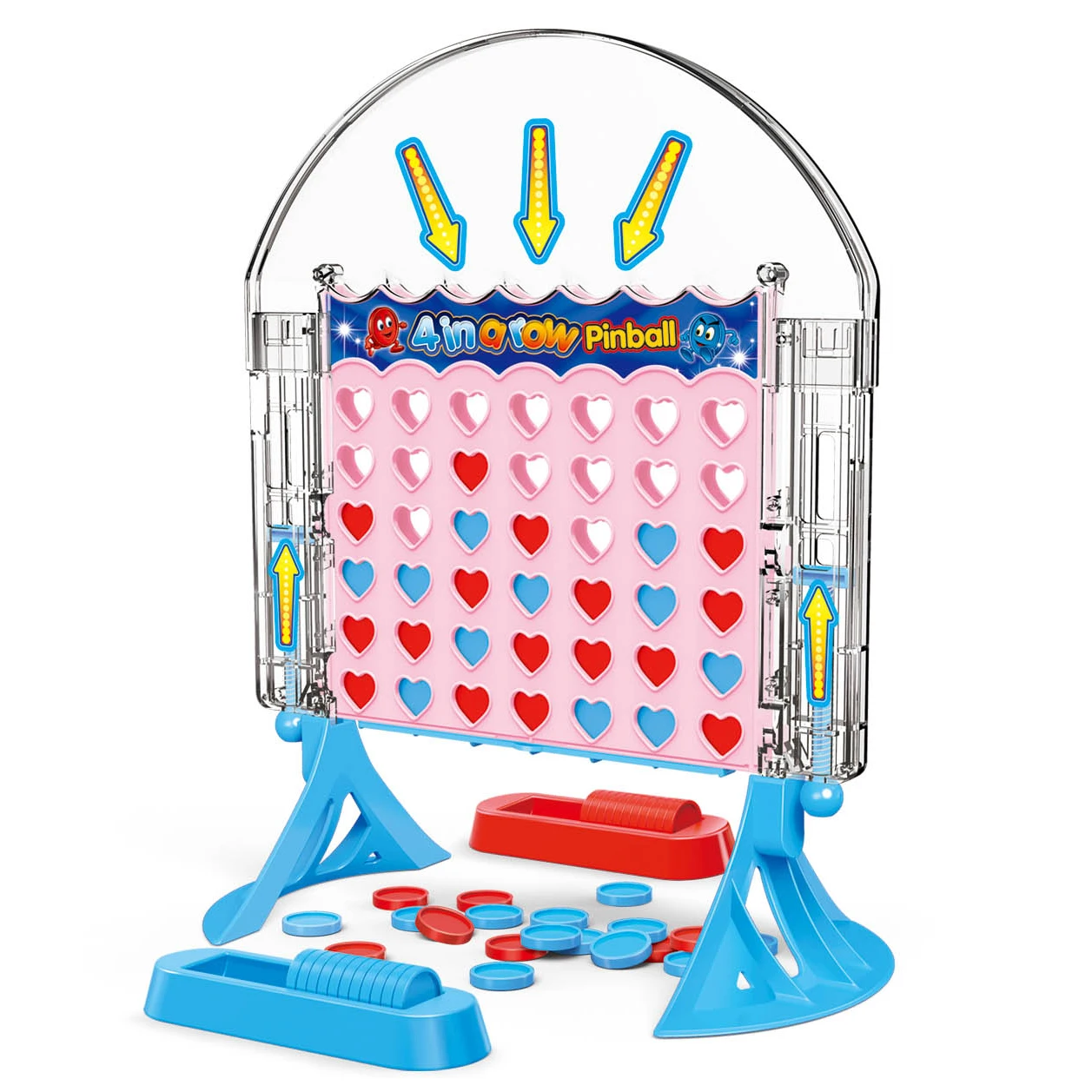 Classic Children Board Games Plastic Pinball Set Connect 4 In A Row Table Game Educational Toys For Kids