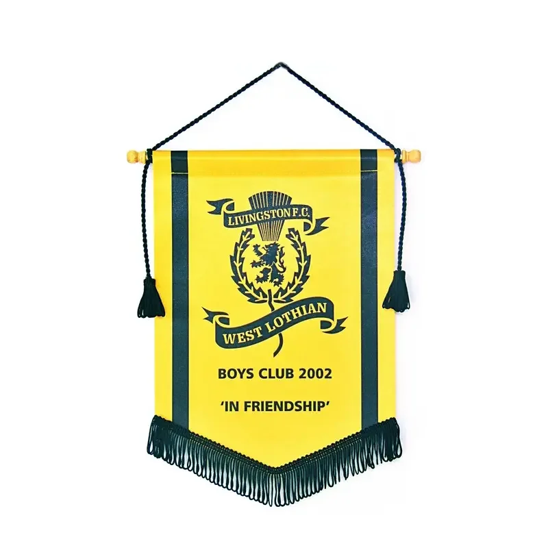 Custom Wall Hanging Satin Soccer Pennants College football  Club Soccer Sports Sublimation Custom printing felt  Football Pennan