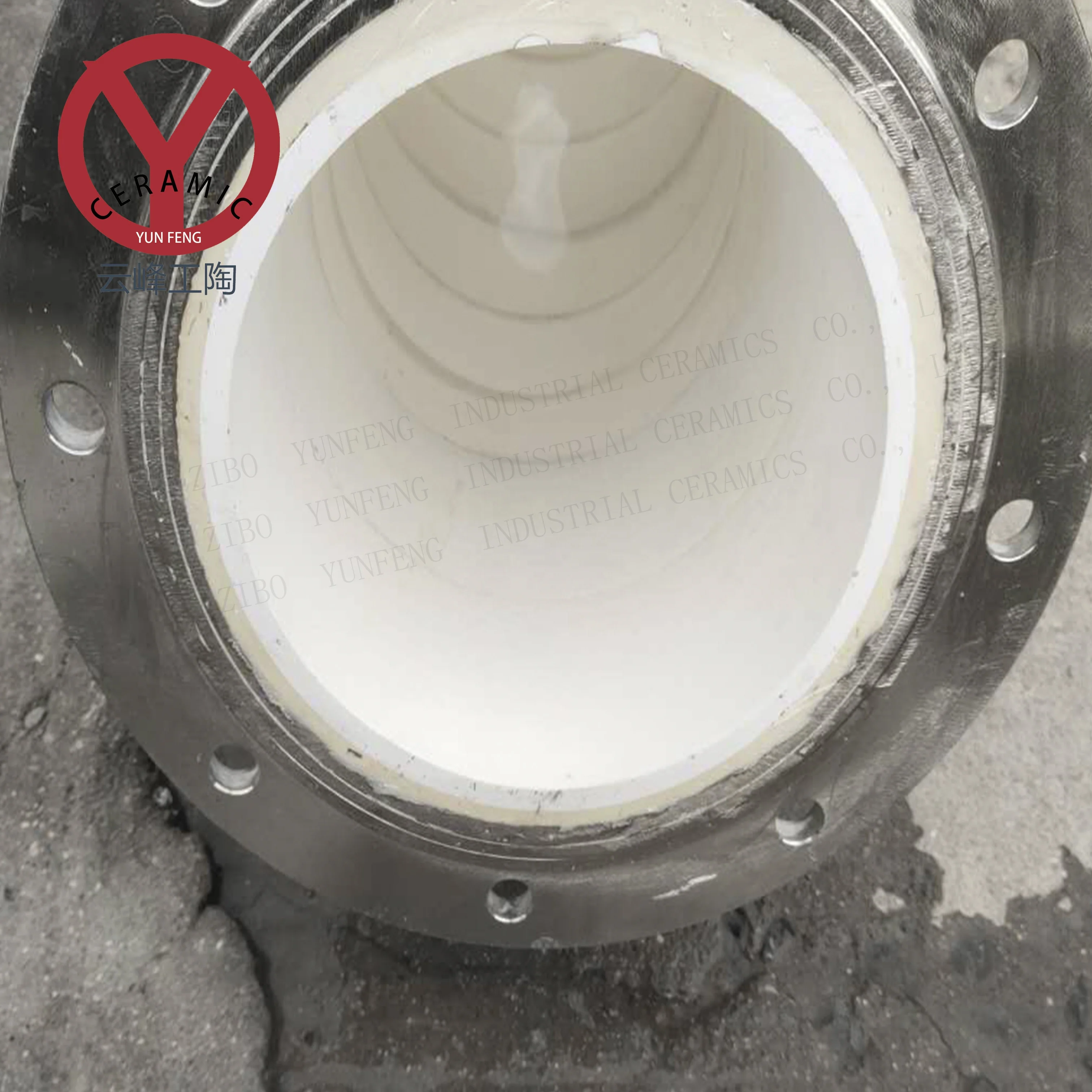 
Abrasion resistant alumina ceramic elbows 92% Al2O3 