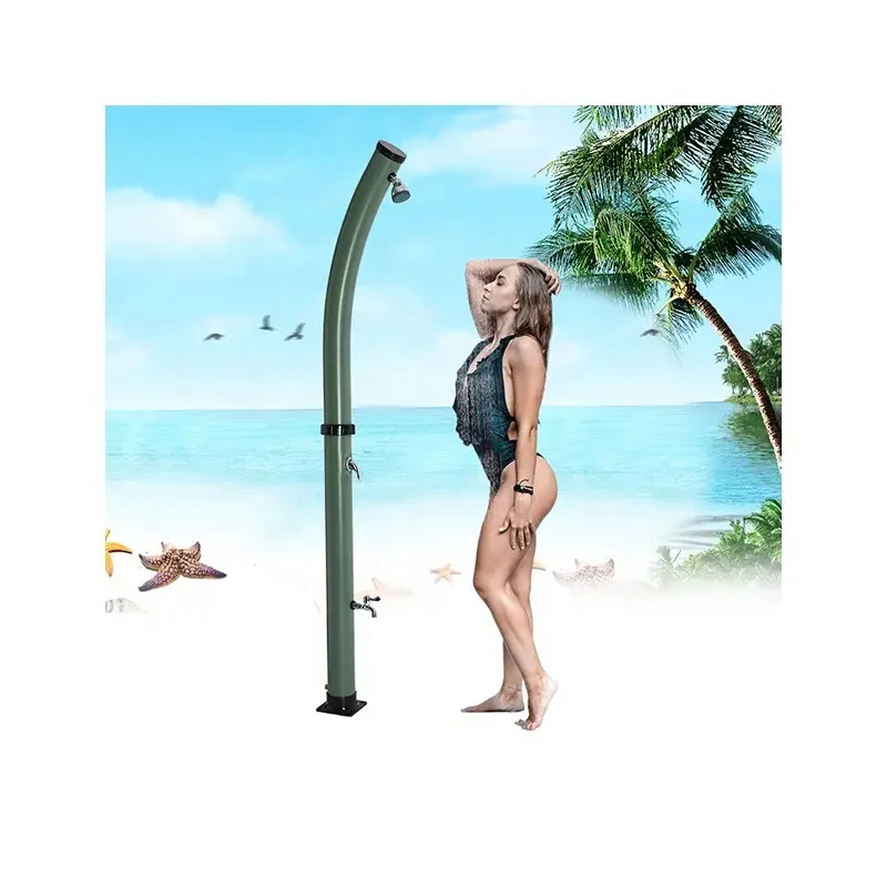 Kangrun 2024 New Design UV resistant PVC Material Simple Assembly 2 Sections Energy saving Pool Solar Outdoor Garden Shower