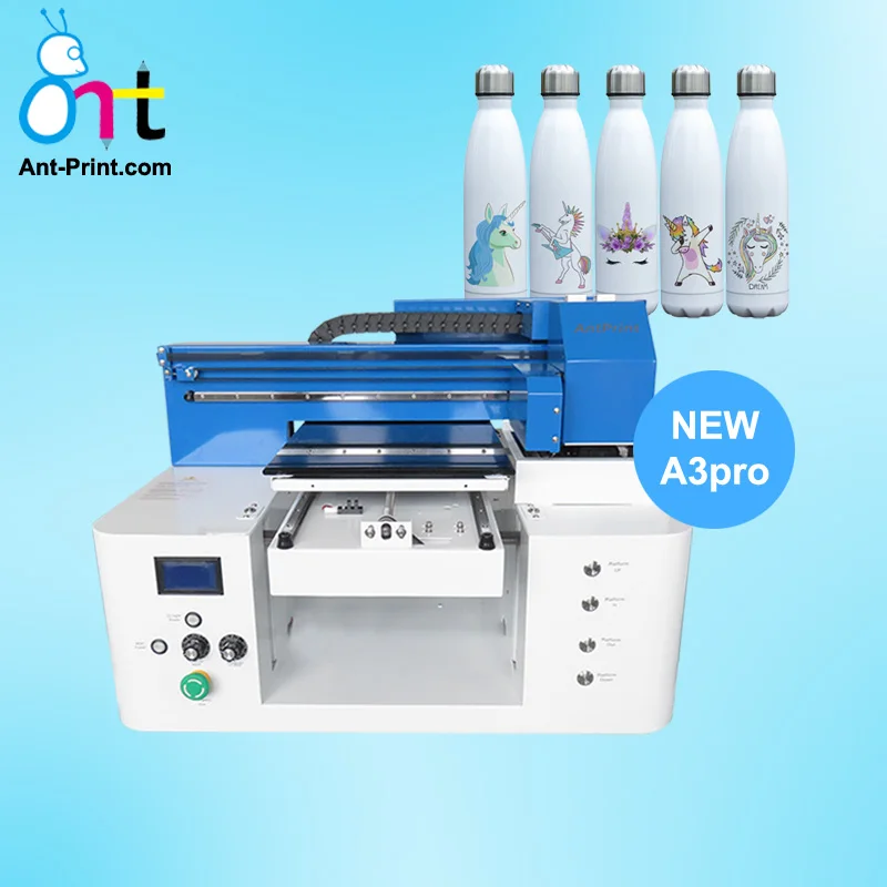 Лидер продаж, многофункциональное устройство A3 plus, маленький формат, все в одном, 3d цифровая кружка, футболка, текстиль, прямой струйный УФ-принтер
