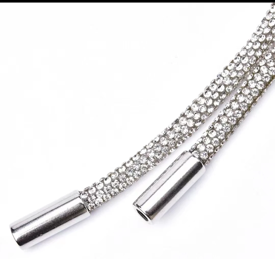 DIY 6 мм Радужная веревка, стразы, украшения для обуви, алмазные кружева, талисманы, шнурки для обуви