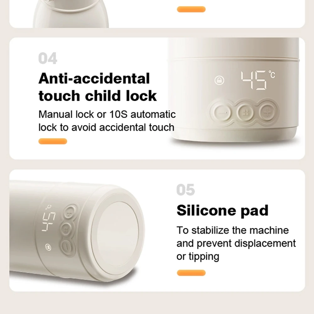 Amaz0n hot selling fast heated baby bottle warmer portable milk warmer baby bottle heater for travel