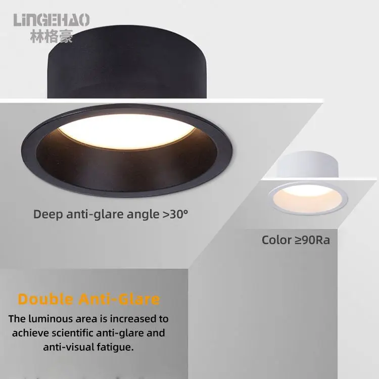 BT Mesh group control Smart downlight dimmable COBWW led lights APP Alexa Google home Wifi Smart LED down light