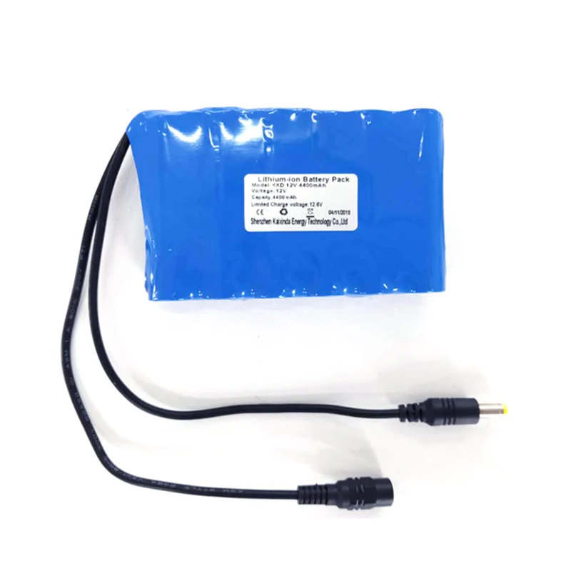 18650 2P3S 12 volt 49Wh lithium rechargeable 11.1v 4400mah battery for solar lamp security light sensor