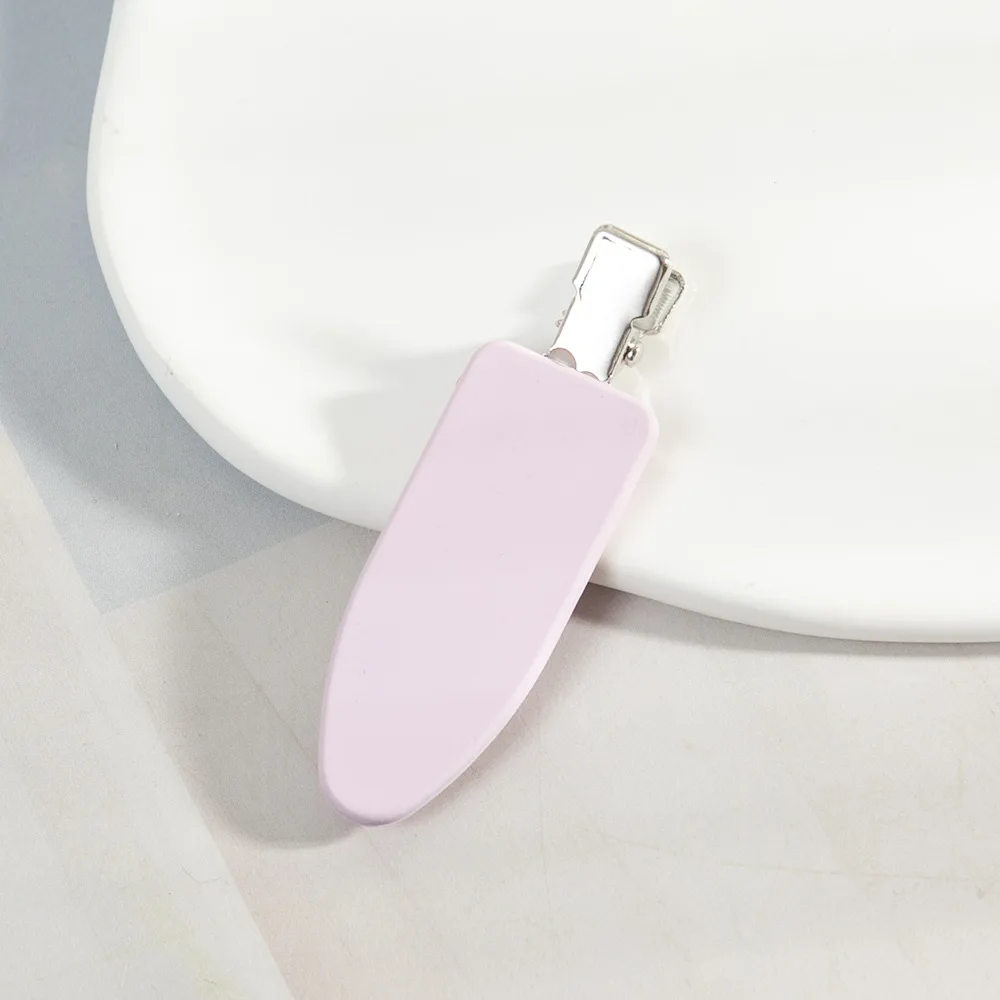 Custom Logo Girls Plain Color Creaseless Flat No Bend Hair Clips for Makeup Accessories