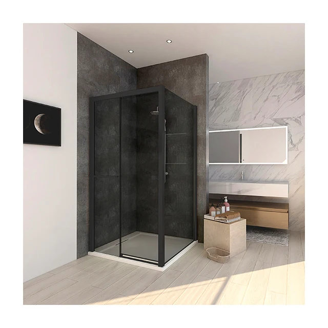 MH-GAQ5A-080 8mm Aluminium high quality simple free glasses hotel shower enclosure room cabin