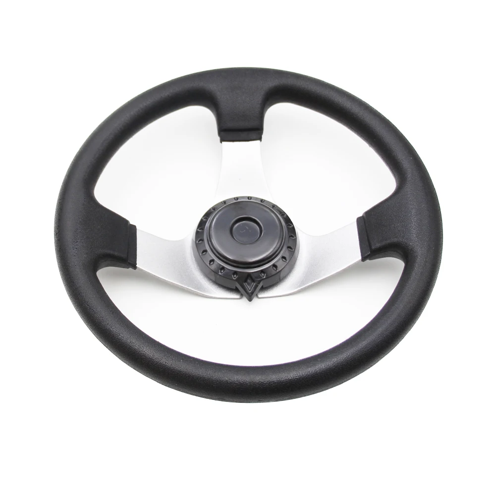 300mm Steering Wheel 110cc Go Kart Steering Wheel with Cap for Taotao Gokart Go Cart ATV UTV 110cc 125cc 140cc 150cc Black