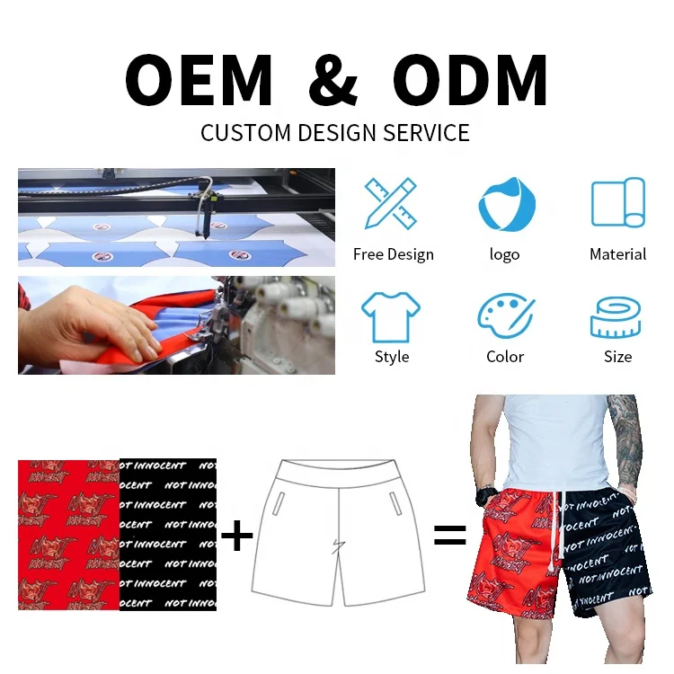Buker Summer Cropped Fit Custom Logo Polyester shorts,Sublimation Printed Workout,Streetwear Men Mesh Shorts With Pockets
