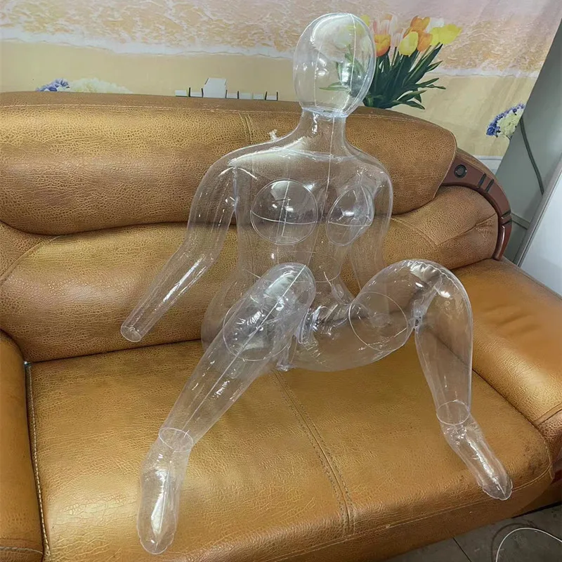 factory hot Inflatable doll transparent model PVC transparent stock model with hands and feet top quality sex toy inflatable toy