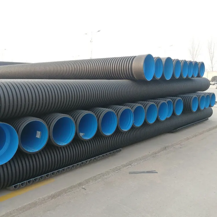 Hesu Sewage 6 Meter Large Culvert 300mm Diameter 100mm Single Plastic Polyatylene Drainage Hdpe Double Wall Corrugated Pipe
