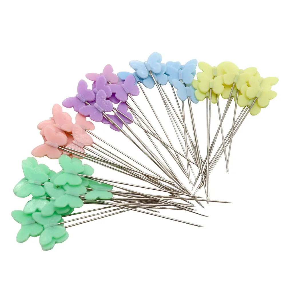 
100pcs 0.65*54mm Head Knitted Locating Pins Patchwork Sewing Pins Positioning Needle J0103  (62272390364)