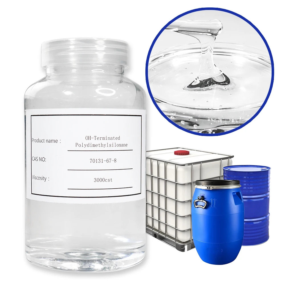 Transparent Liquid Silicone Hydroxyl Polydimethylsiloxane RTV Silicon Raw Material For Silicone Rubber