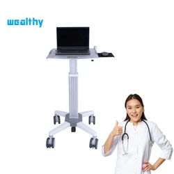MA-Height Adjust aluminum alloy Surgical Instrument medical trolley laptop Cart For Hospital And Clinics