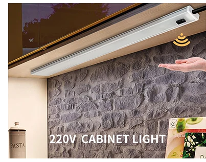 110V 220V Power Direct Supply Motion Sensor Linear  2835 LED Hard Strip Light bar