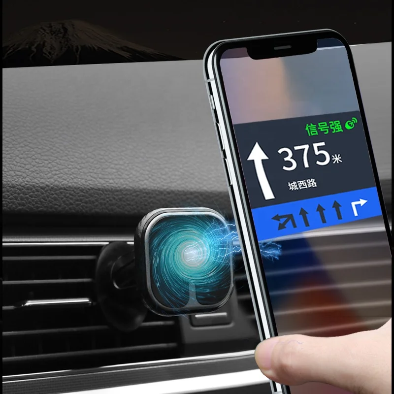 New Design Car Air Vent Phone Holder Universal Mobile Phone Magnetic magnet Holder Car Phone Mount with metal Clip