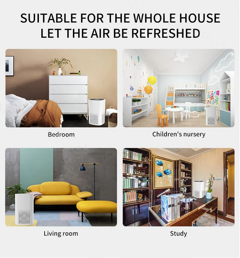 Hot Selling Home Use Mini Installation Electric Power Air Purifier HEPA Filter Ozone Generator ROHS Certified US OEM Available