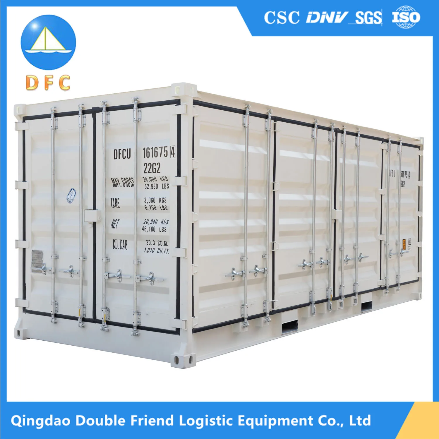 Professional Production Marine Standard 20 Feet Length Shipping Container for Cargo Transportation