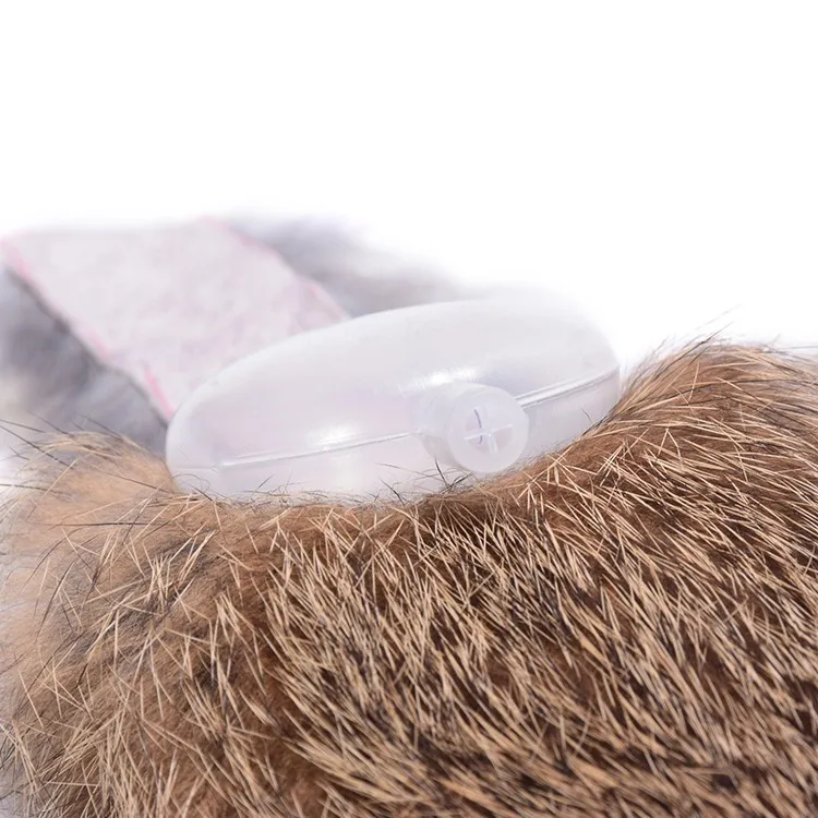 Wholesale Pet Fluffy Furry Noisy Rabbit Fur Squeaker Dog Toy mouse squeakers cat toy