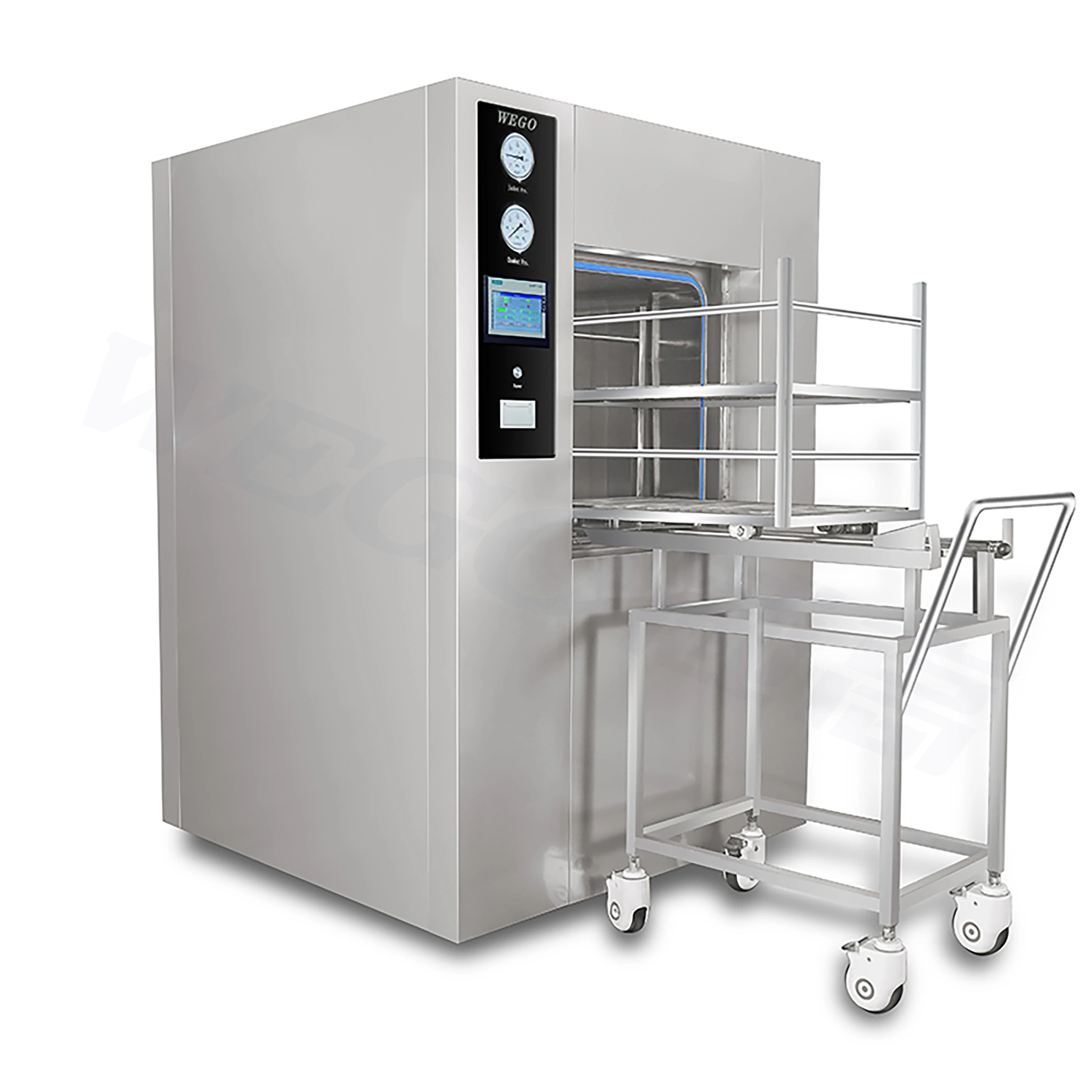 WEGO PLC control full automatic large Medical Vertical sliding door autoclave steam sterilizer for CSSD series