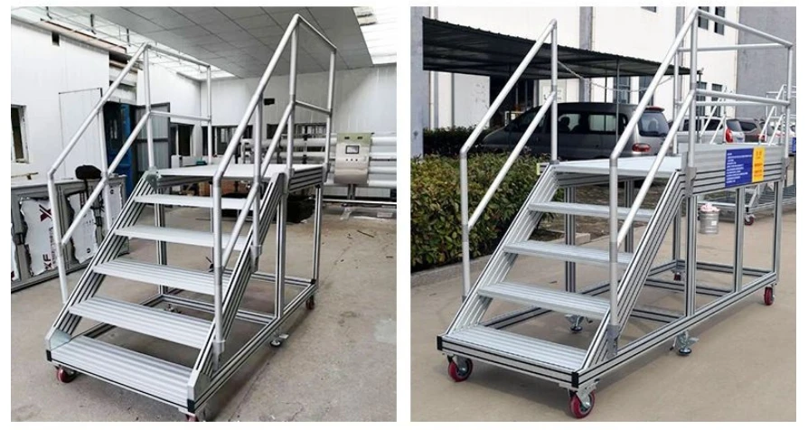 Manufacturer customized aluminum step platform aircraft docking engine maintenance and climbing maintenance platform