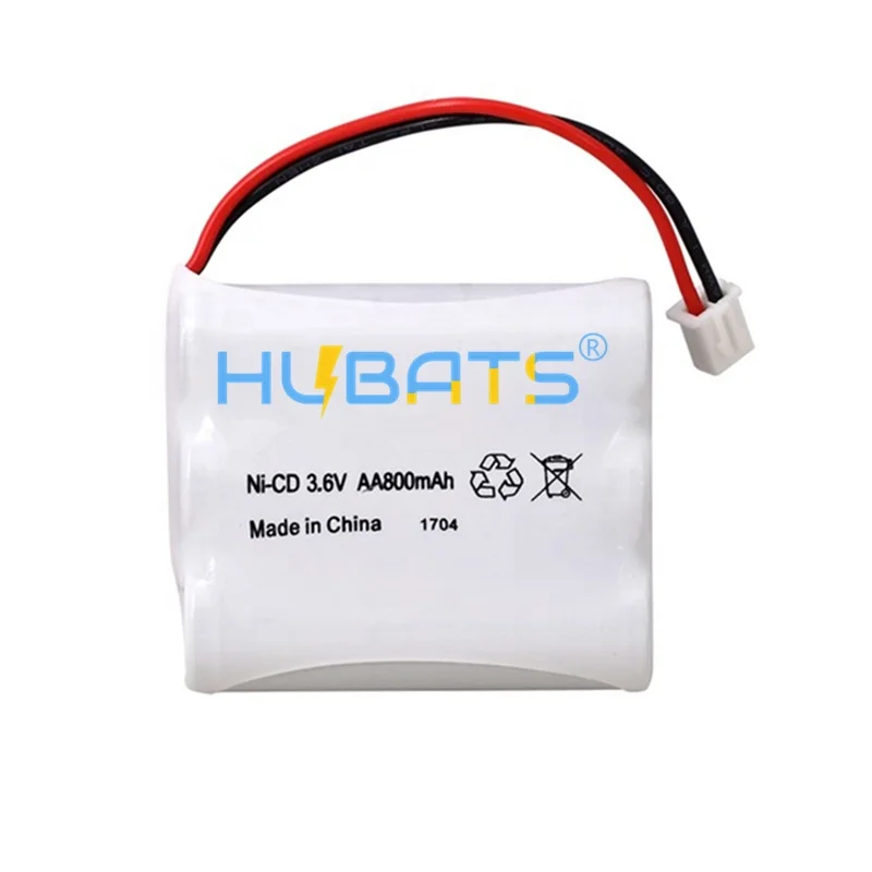 Hubats NiCd 3.6V 800mAh AA for Cordless phone NiCD AA 800mAh 3.6v rechargeable battery pack 2.4V 3.6V 4.8V 6V 7.2V nicd battery