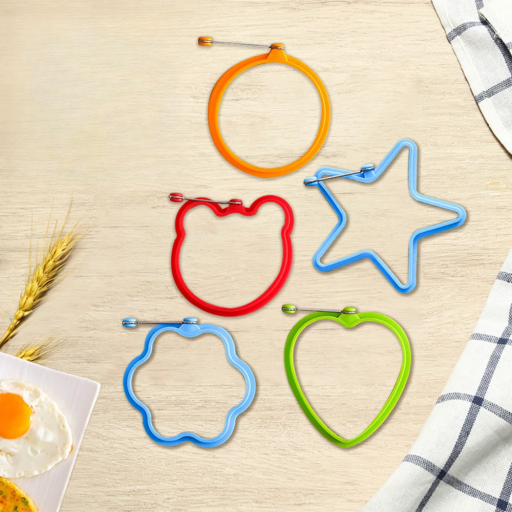 Hot Various Shaped Non-Stick Pancake Molds Maker Fried Egg Mould Silicone Egg Cook Ring For Frying Eggs