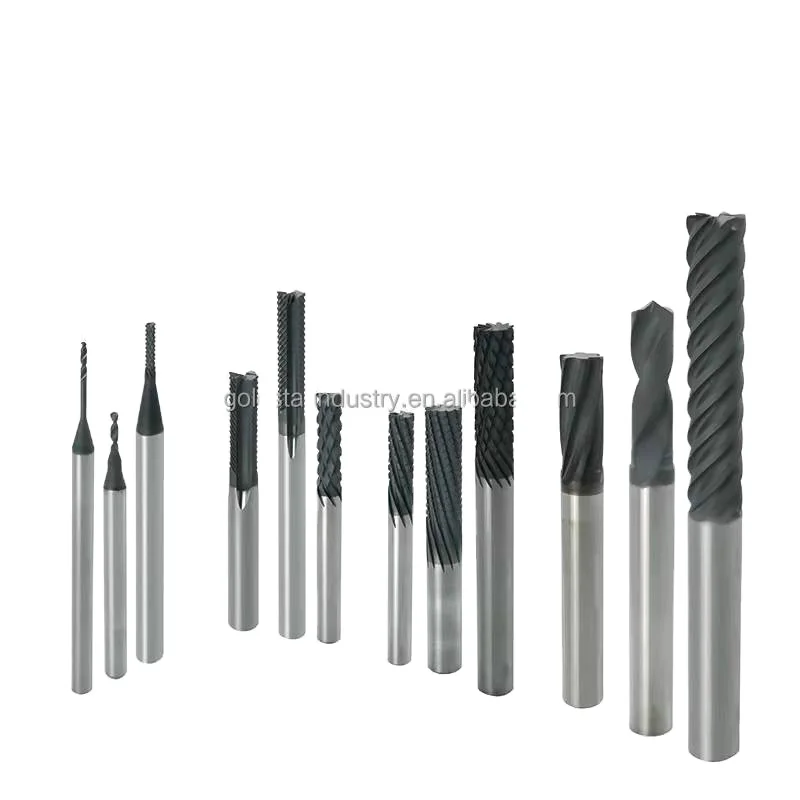CVD diamond coated roughing end mill cutting for Graphite mold processing