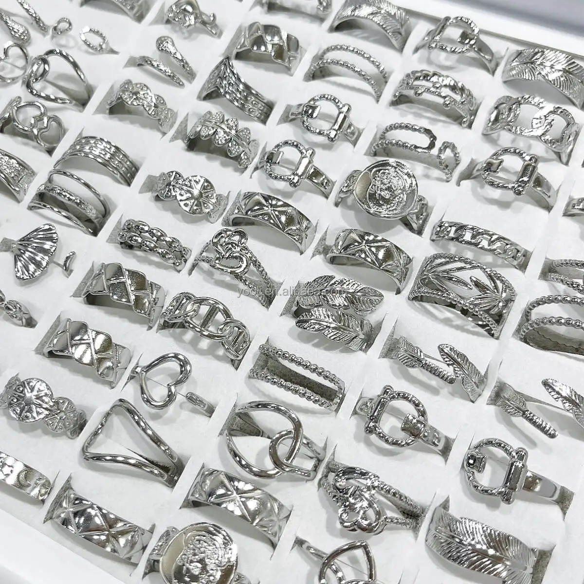 Mixed Women Finger Adjustable Rings Set Wholesale Cheap Wedding Engagement Jewelry Bulk Women Stainless Steel Ring