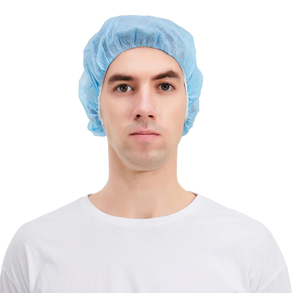Soft fabric cap nurse cheap price disposable bouffant mob cap medical suppliers disposable non woven bouffant cap 21