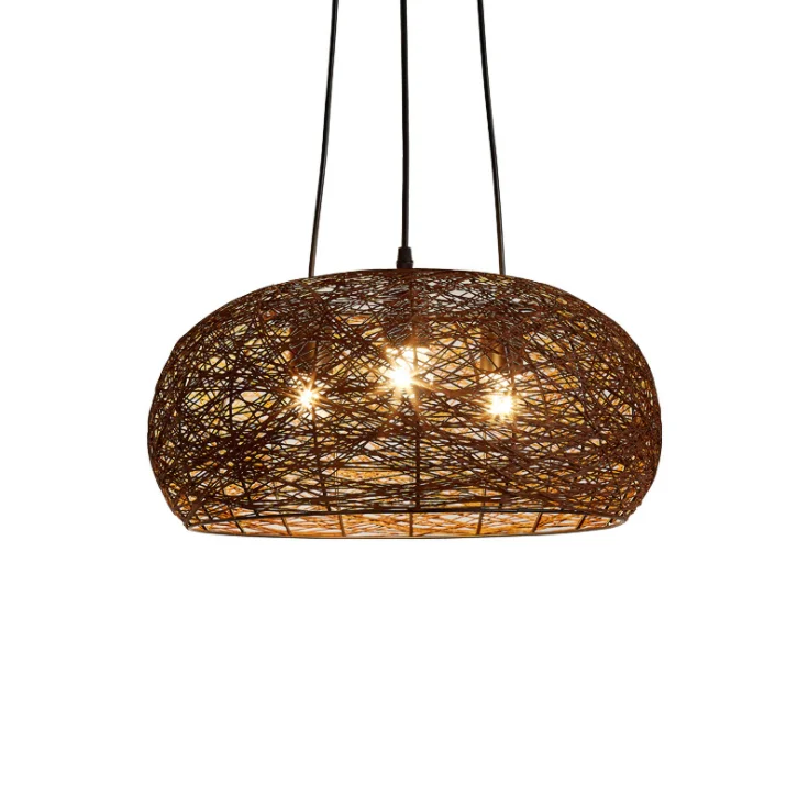 Modern chandelier Handmade Rattan Woven Natural Bamboo chandelier pendant lights