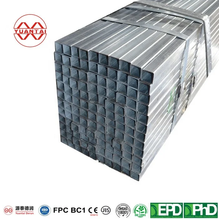 ASTM A 500 SHS RHS galvanized steel pipe iron rectangular tube Gi Hollow Section Galvanized Square Rectangular Pipe and Tube