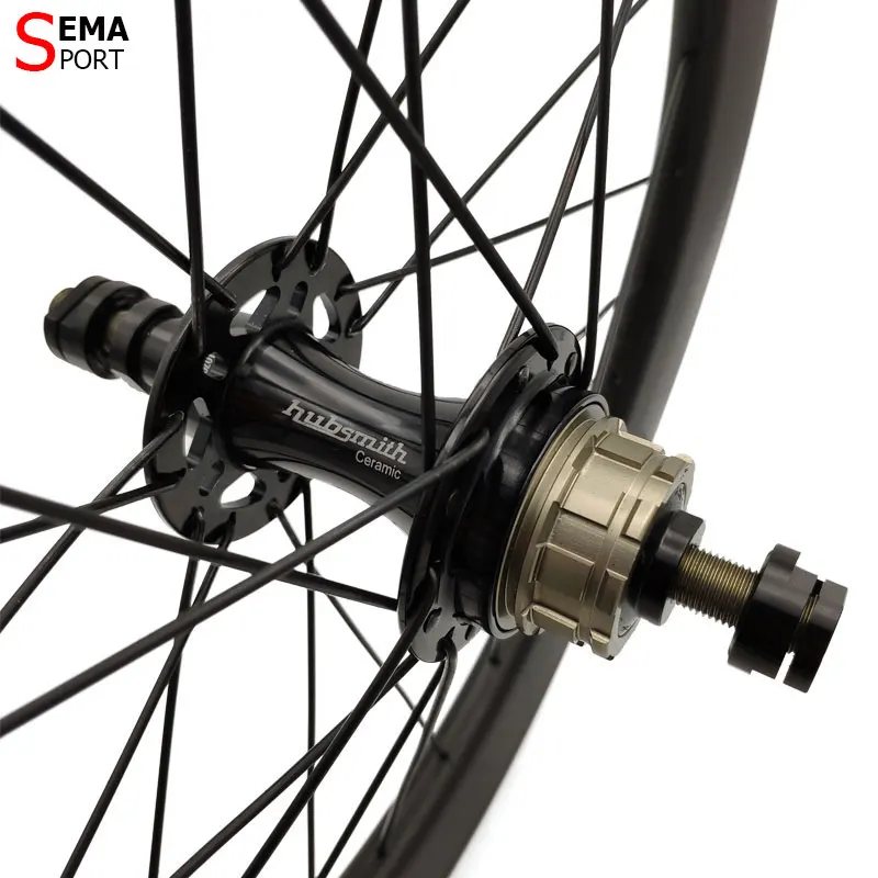 349HV3-TW T700 Carbon 3spoke set Taiwan Hubsmith Hub Folding Bicycle Long Warrnaty 349 Trispoke Wheel