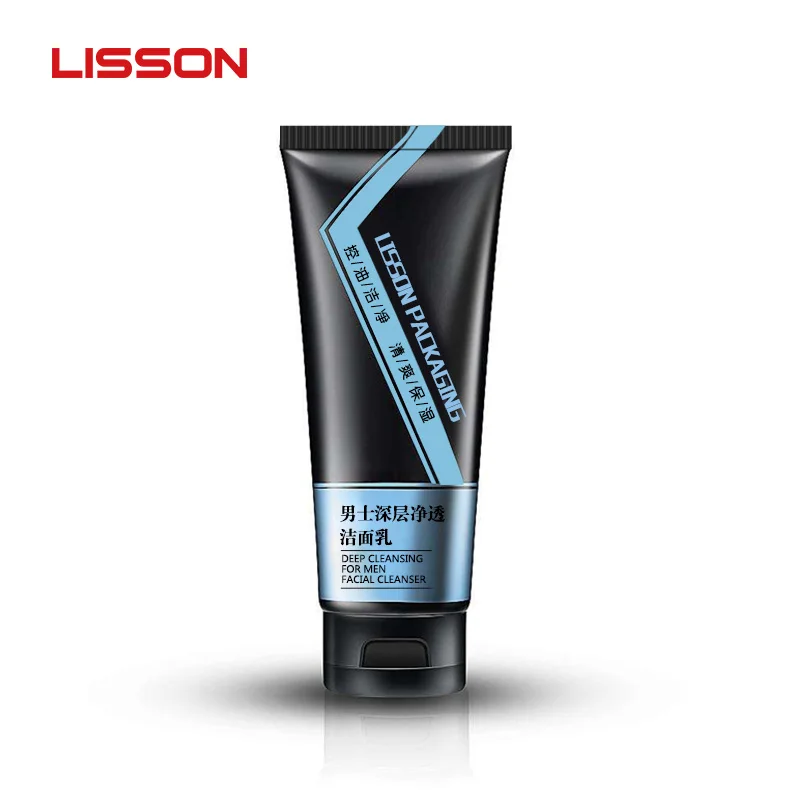 100 мл пустая черная косметическая упаковка для ухода за кожей мужской пластиковый тюбик для очистки лица