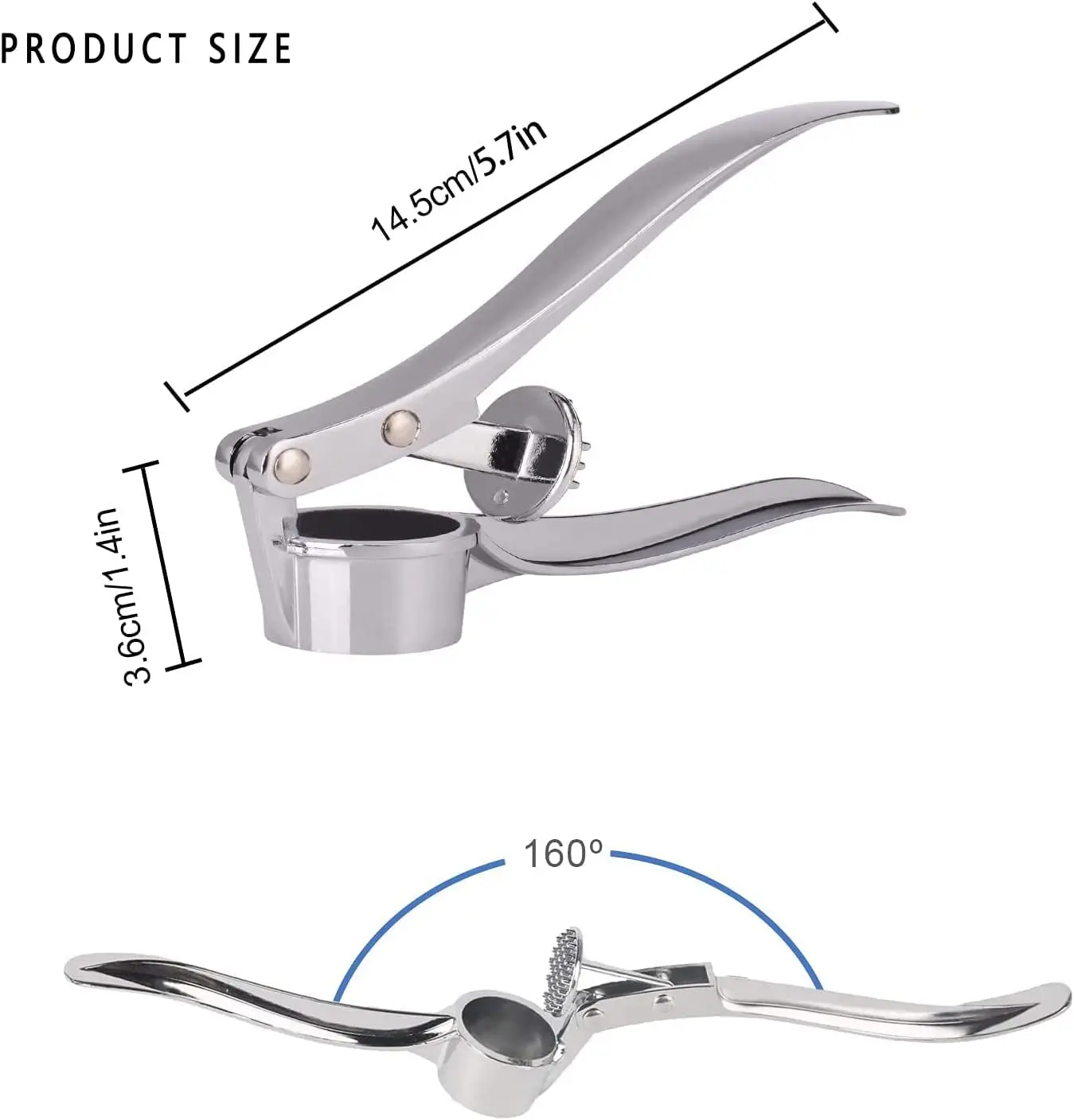 Premium Quality Garlic Press Crusher and Mincer Kitchen Tools