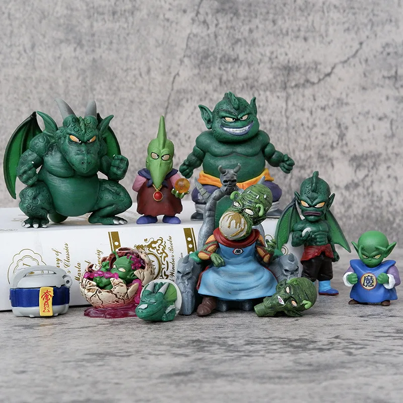 9pcs/Set DBZ Anime Figures Gk Wcf Family Of Evil Namekian Piccolo Kyuubi Bijyudama Statue Collectible Model Toys Anime Figure