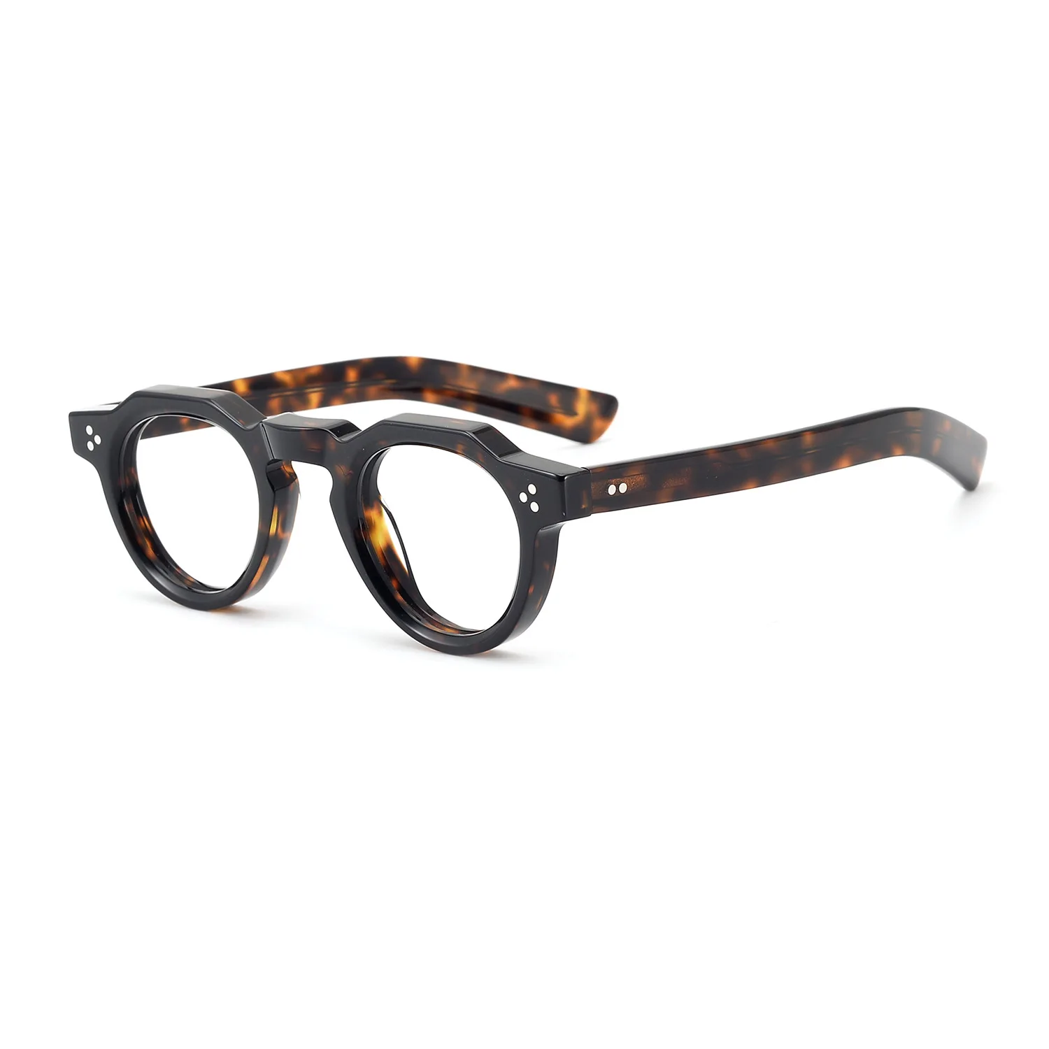 Thick acetate frame white transparent orange acetate plate glasses frame thick repeating ancient tortoise shell glasses frame